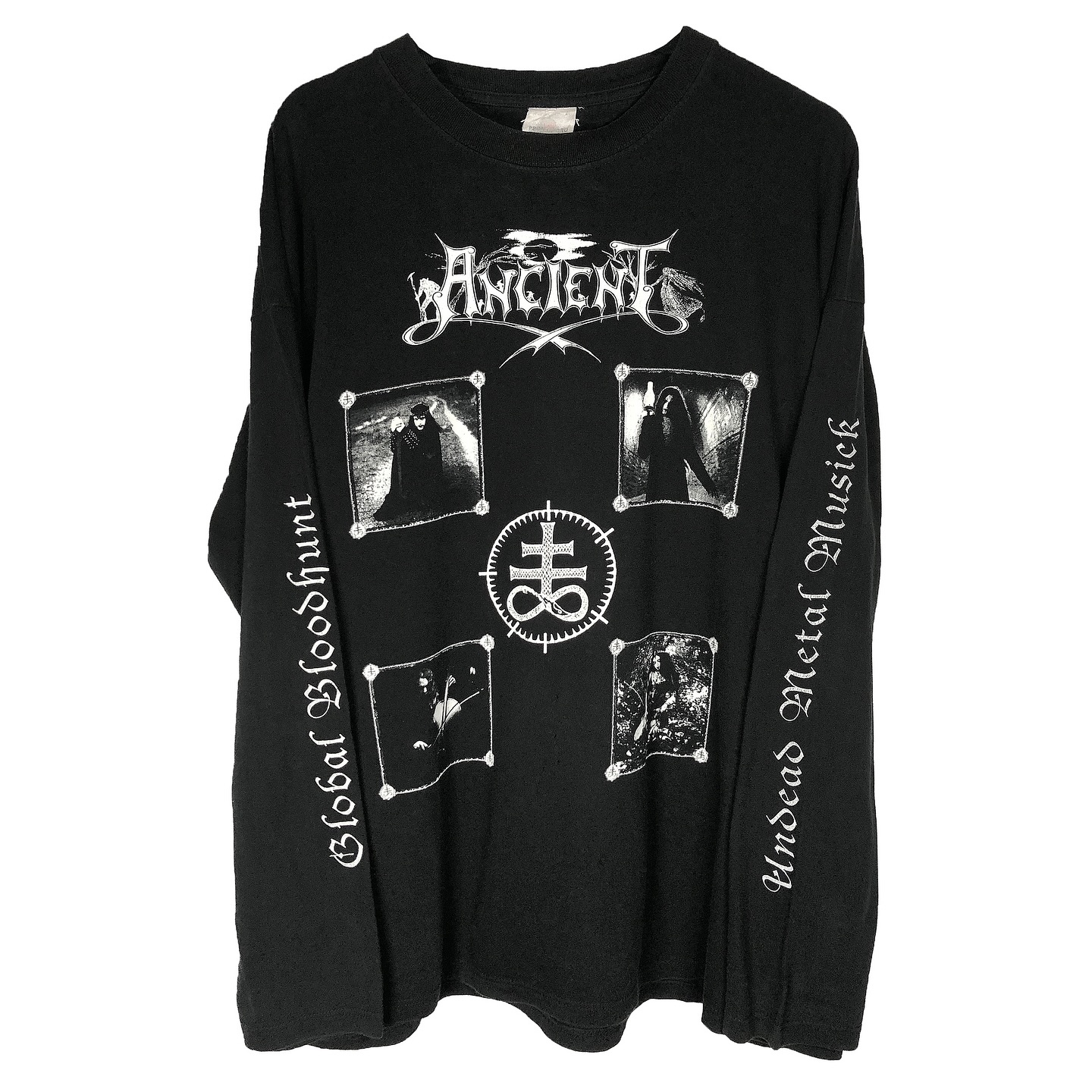 金属乐队朋克嬉皮摇滚高街暗黑朋克阴郁风哥特字母INS小众长袖T恤