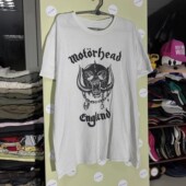 Motömhead头戴面罩复古Y2K摇滚vintage做旧朋克街头潮牌短袖