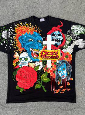 John Michael Ozzy Osbourne奥齐奥斯本Black Sabbath美式短袖T恤