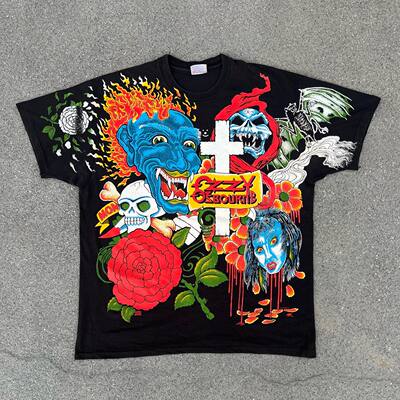 John Michael Ozzy Osbourne奥齐奥斯本Black Sabbath美式短袖T恤