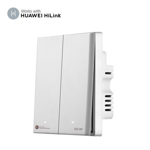 银色双键零火 适用于华为HiLink智能开关墙壁面板威廷小艺 免网关