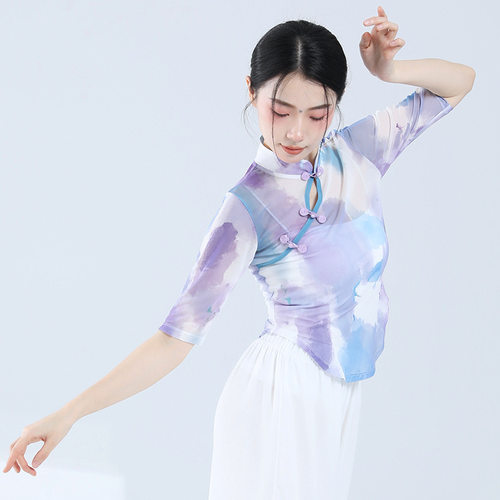古典舞舞蹈服女新款旗袍身韵修身