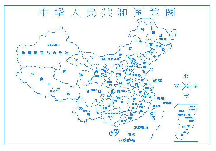 中国地图动物书架路径nc 直接加工 图纸cad 动物书架cad图纸