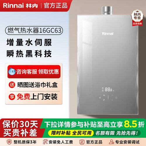 林内全量水伺服恒温16升强排式