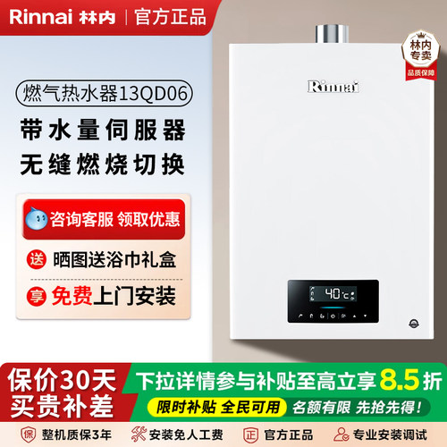 林内智能恒温恒温16升强排式