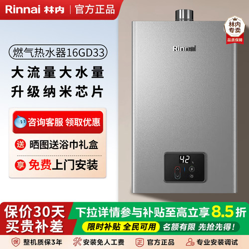 林内全量水伺服恒温16升强排式