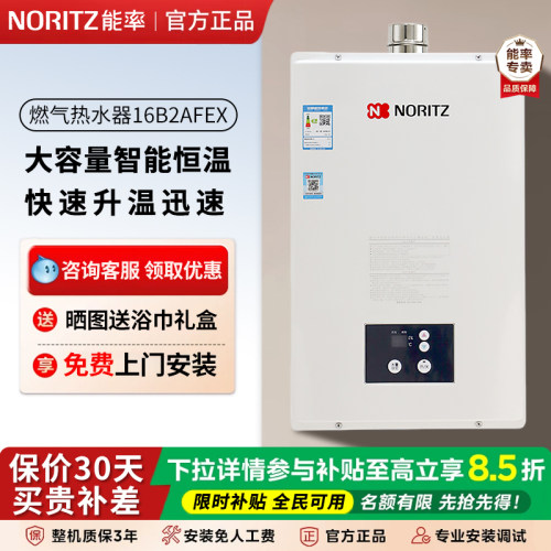 能率智能恒温16升强排式天然气