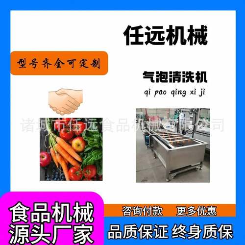 全自动果蔬气泡清洗机苹果玉米大枣高压喷淋清洗机净菜加工设备