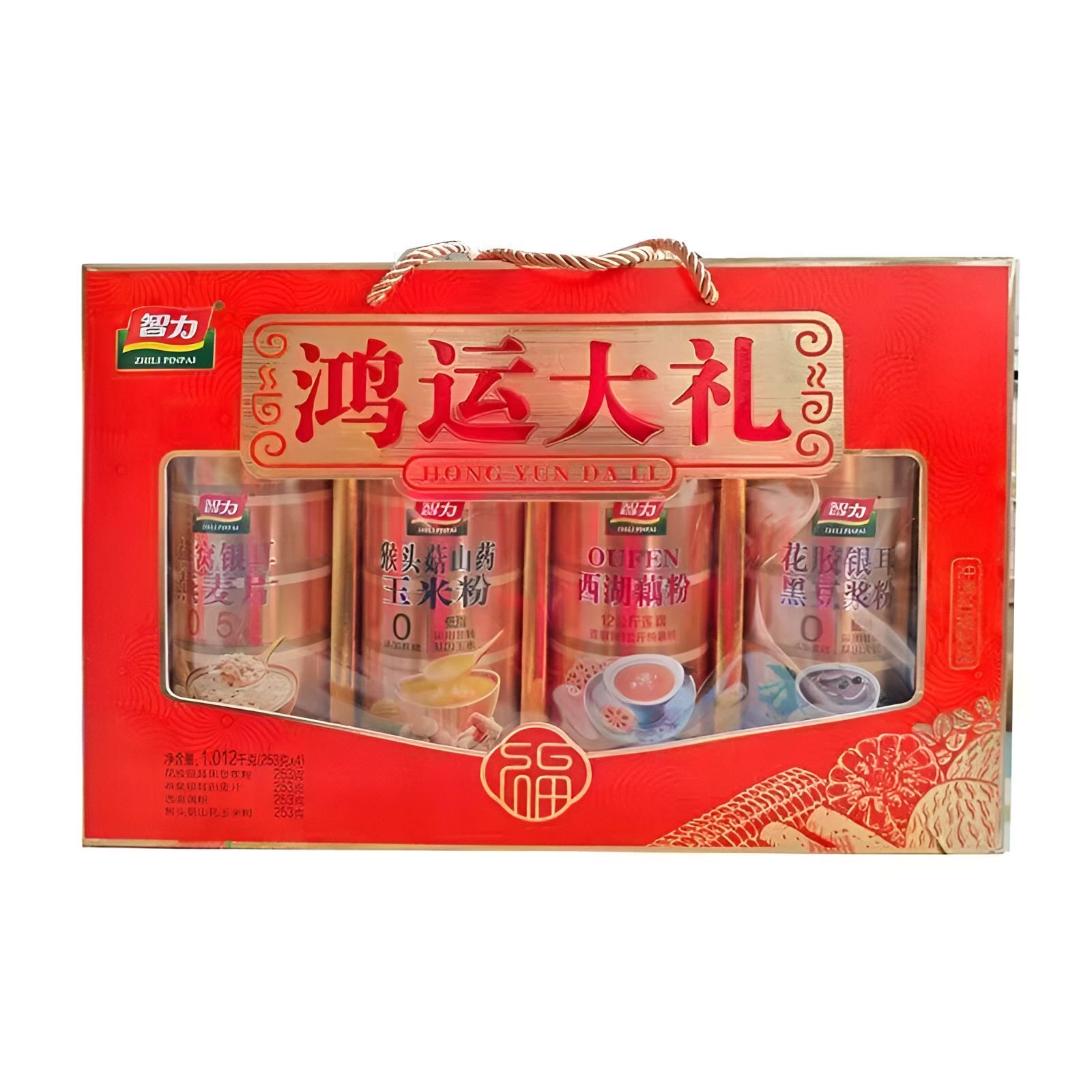 智力鸿运大礼礼盒1.012千克（253克* 4花胶银耳黑豆浆藕粉玉米糊