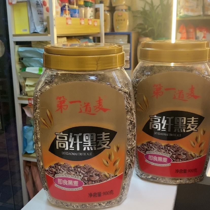 第一道麦高纤黑麦即食黑麦片900克学生中老年早餐代餐食品