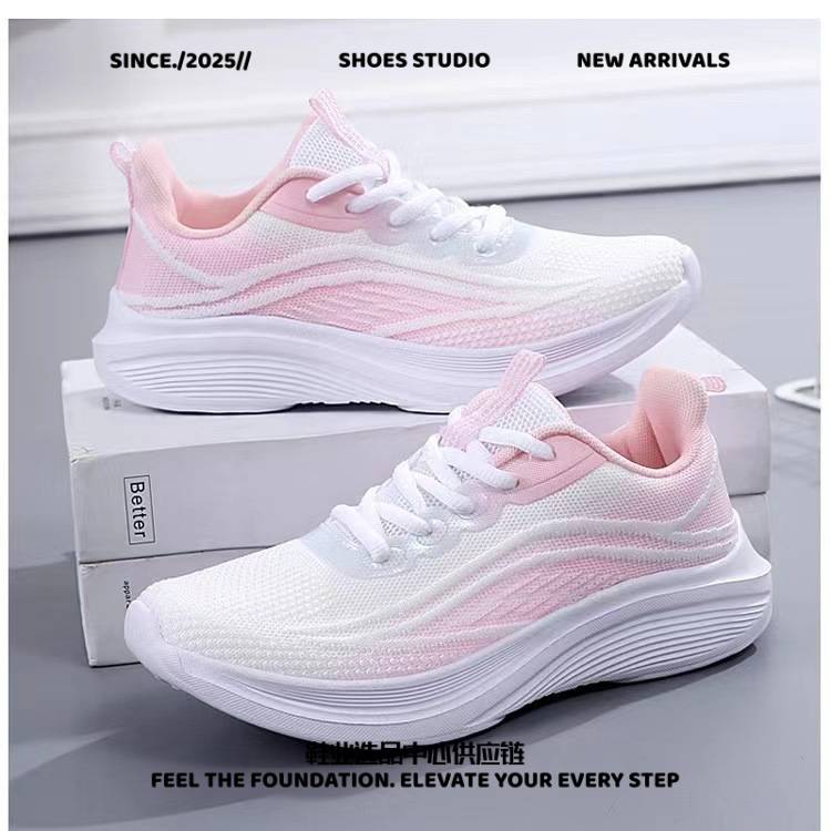 福建寓言鞋业女鞋新款网面透气女士休闲运动鞋浅色潮流百搭跑步鞋