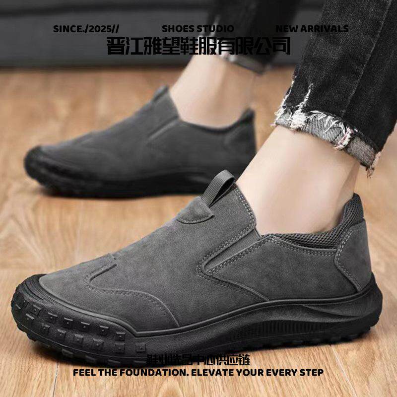 晋江雅望鞋服男鞋秋季新款透气劳保鞋男低帮防水防滑耐磨一脚蹬懒