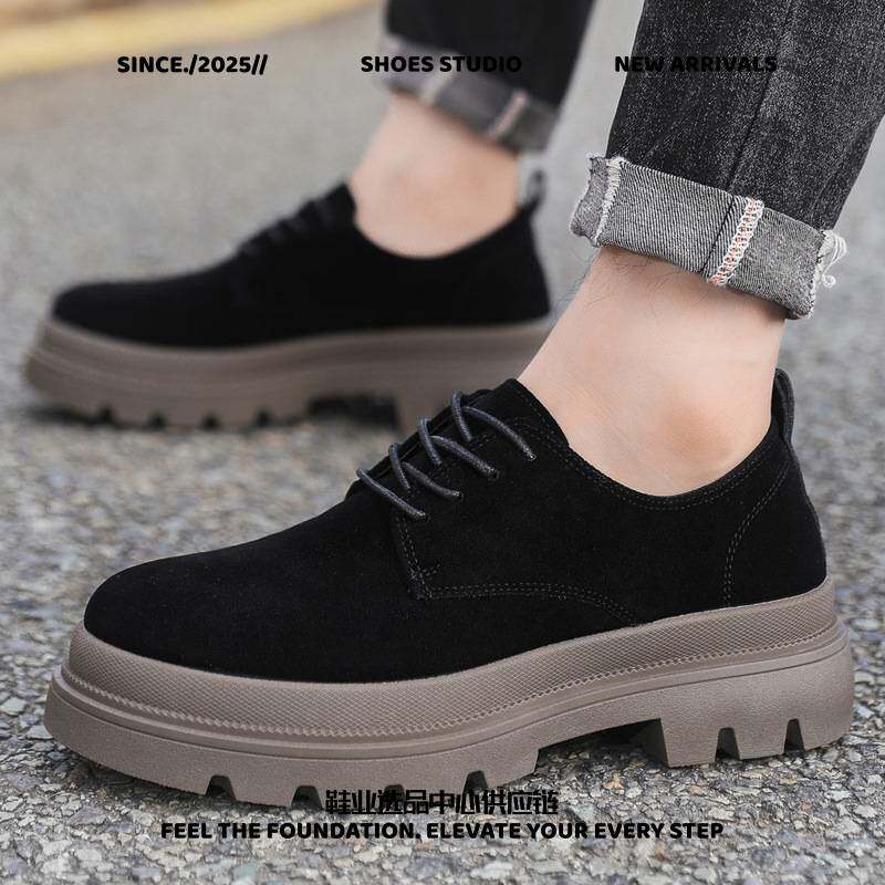 福建晋江男款鞋子低帮马丁靴男士秋季新款厚底男鞋英伦风休闲鞋高