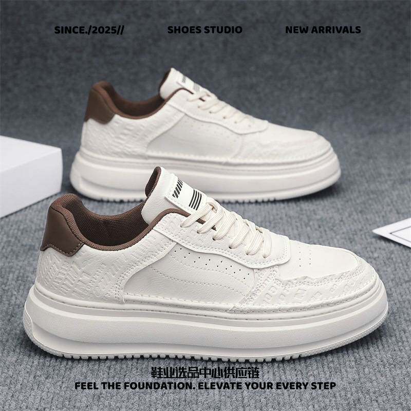 晋江双莎鞋业男鞋秋冬百搭运动防滑软底男士休闲皮鞋一脚蹬上作小