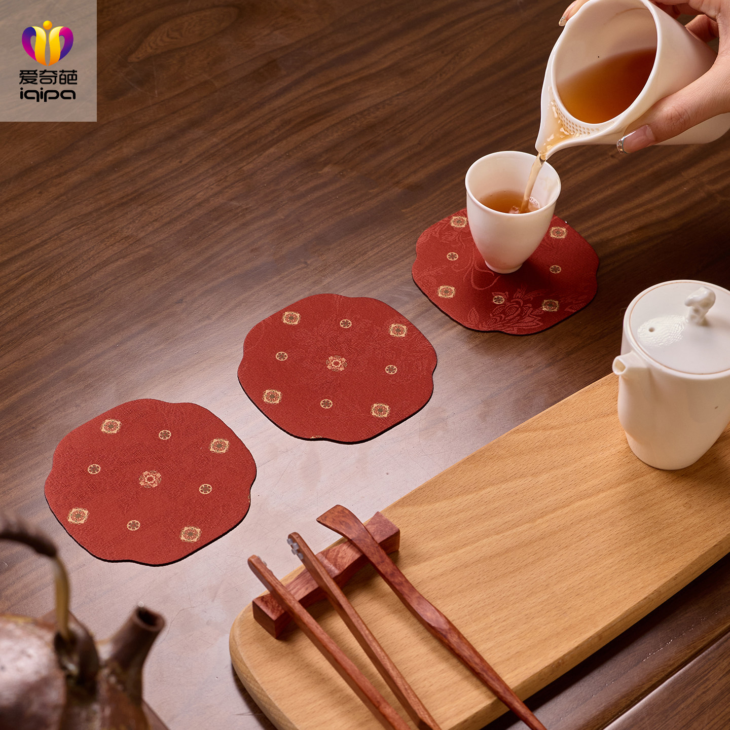 爱奇葩 原创中式禅意杯垫茶托布艺茶垫茶杯隔热垫高级茶席垫子,餐饮具,茶托,淘宝优惠券,粉丝福利购,淘宝优惠卷
