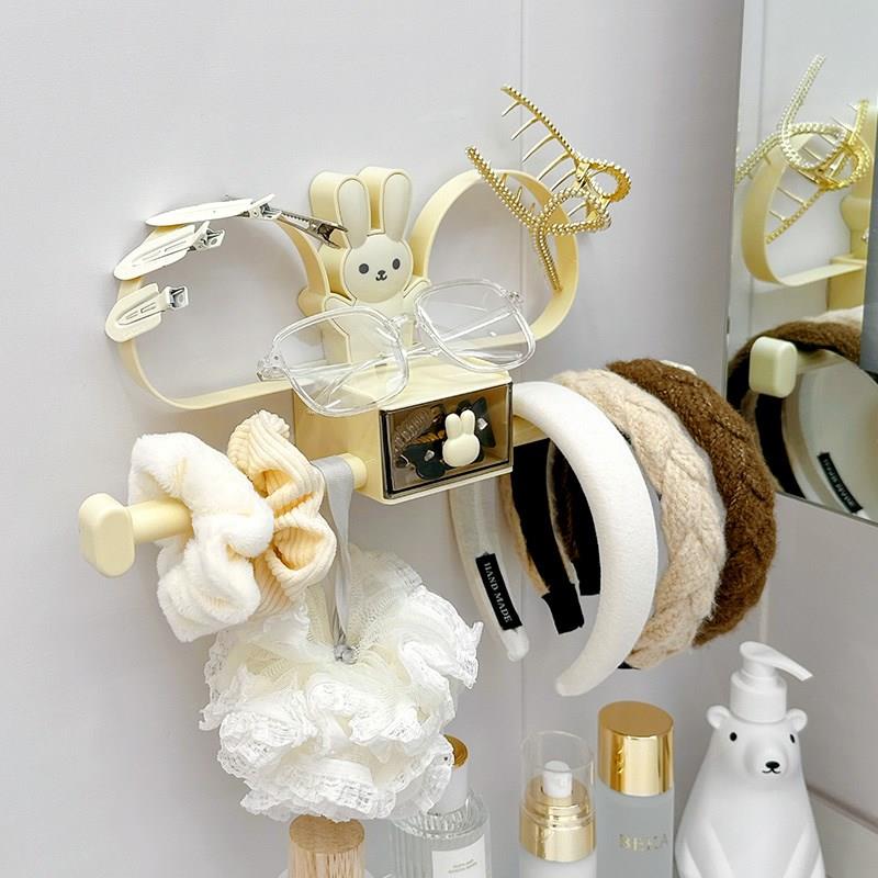 发箍收纳神器挂墙儿童发饰头绳收纳盒大肠发圈发夹挂钩展示架壁u.