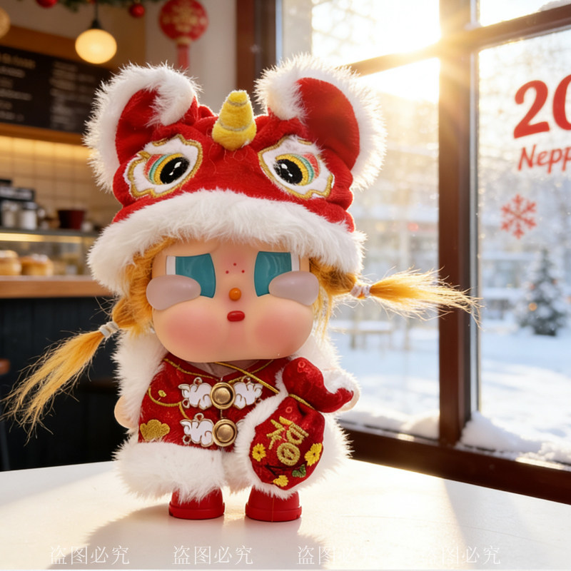 哭娃crybaby玩偶娃衣新年醒狮套装帽子换装vacation搪胶公仔毛绒,模玩/动漫/周边/娃圈三坑/桌游,潮玩娃衣,淘宝优惠券,粉丝福利购,淘宝优惠卷