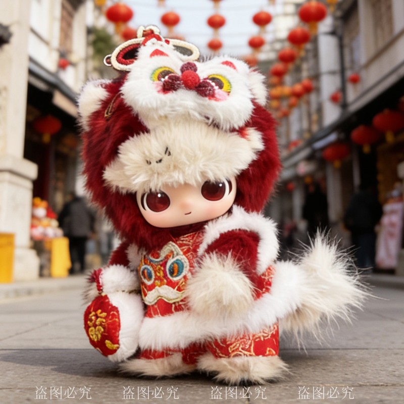 马力全开盲盒系列娃衣可爱新年醒狮套装衣服裤子换装搪胶公仔,模玩/动漫/周边/娃圈三坑/桌游,潮玩娃衣,淘宝优惠券,粉丝福利购,淘宝优惠卷