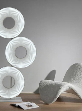 法国heures dix创意艺术别墅客厅落地灯禅意屏风布艺书房氛围地灯