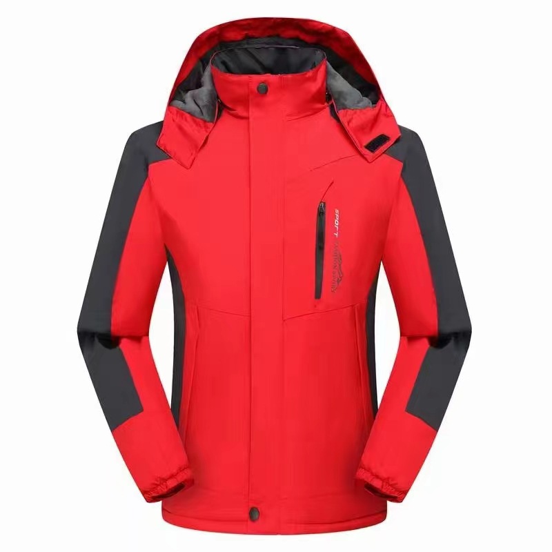 冲锋衣情侣加绒加厚绒里户外运动男女登山服棉衣棉服男工作服