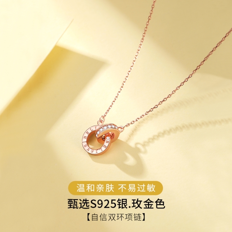 锁骨链小众设计感吊坠银饰品