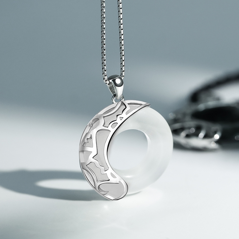 项链纯银爱情信物古代吊坠送男友