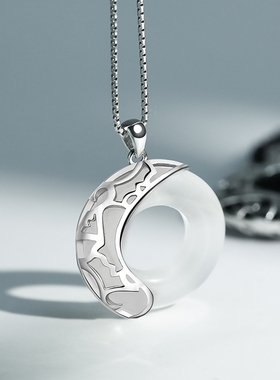 项链纯银爱情信物古代吊坠送男友