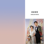 蓝粉渐变背景布商业广告服装 婚纱写真摄影拍照直播背景墙印刷定制