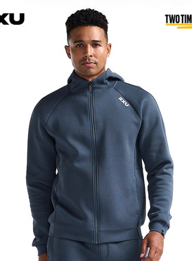 2XU Commute系列全拉链帽衫卫衣男士秋冬户外开衫保暖连帽拉链衫