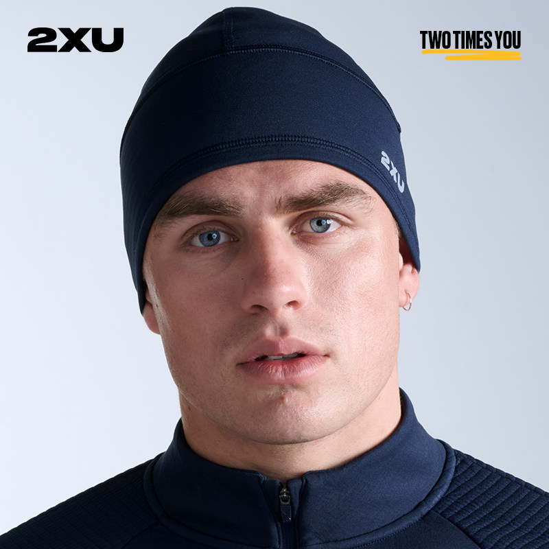 2XU 燃烧系列秋冬男女跑步帽毛绒保暖户外加绒帽舒适透气抓绒帽