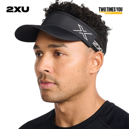 2XU 运动空顶帽男无顶帽鸭舌帽跑步遮阳帽女运动速干帽