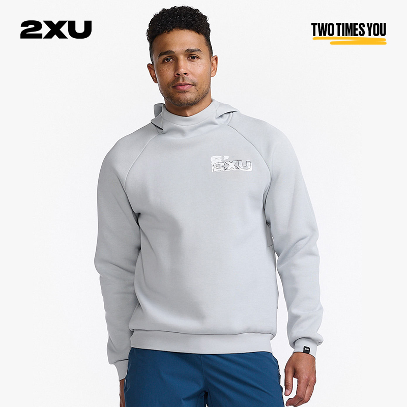 2XU户外男士连帽运动卫衣