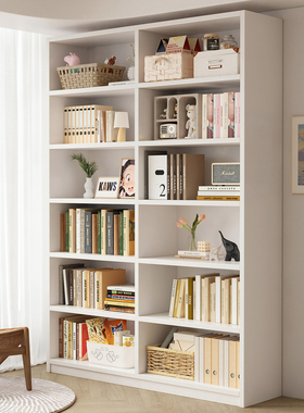 实木柜子储物柜靠墙一体展示阅读柜自由组合书架整墙图书馆书柜