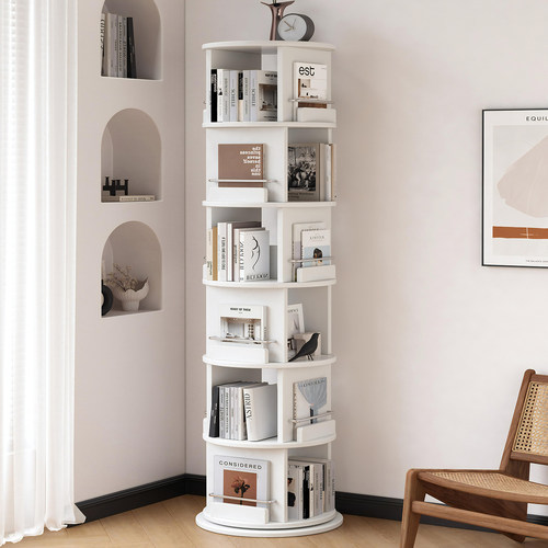 360度旋转置物架落地儿童书架