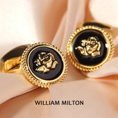 MILTON玫瑰之约法式 袖 扣男士 WILLIAM 结婚新郎袖 口钉高端定制礼物