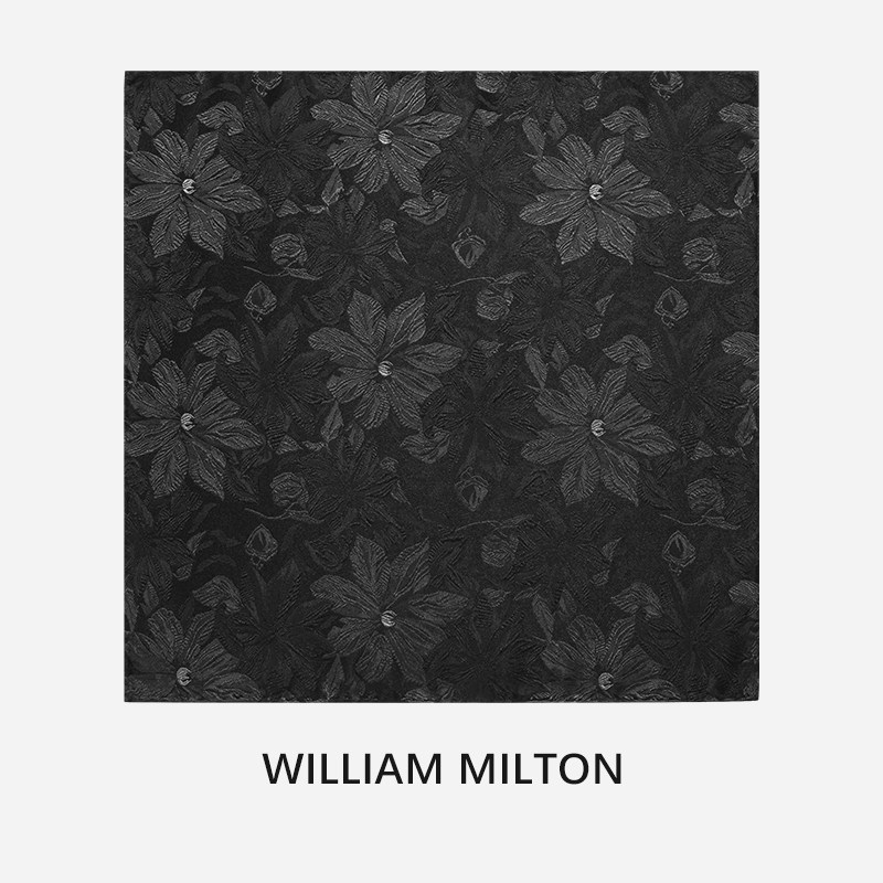 WILLIAM MILTON山野栀子暗花真丝口袋巾男士轻奢方巾商务休闲礼盒,服饰配件/皮带/帽子/围巾,口袋巾,淘宝优惠券,粉丝福利购,淘宝优惠卷