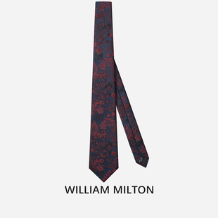 休闲商务桑蚕丝礼盒 时尚 MILTON暗香疏影真丝手打领带男士 WILLIAM