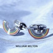 钉高端袖 扣男轻奢彩虹趣味袖 袖 口扣礼盒装 WILLIAM MILTON法式