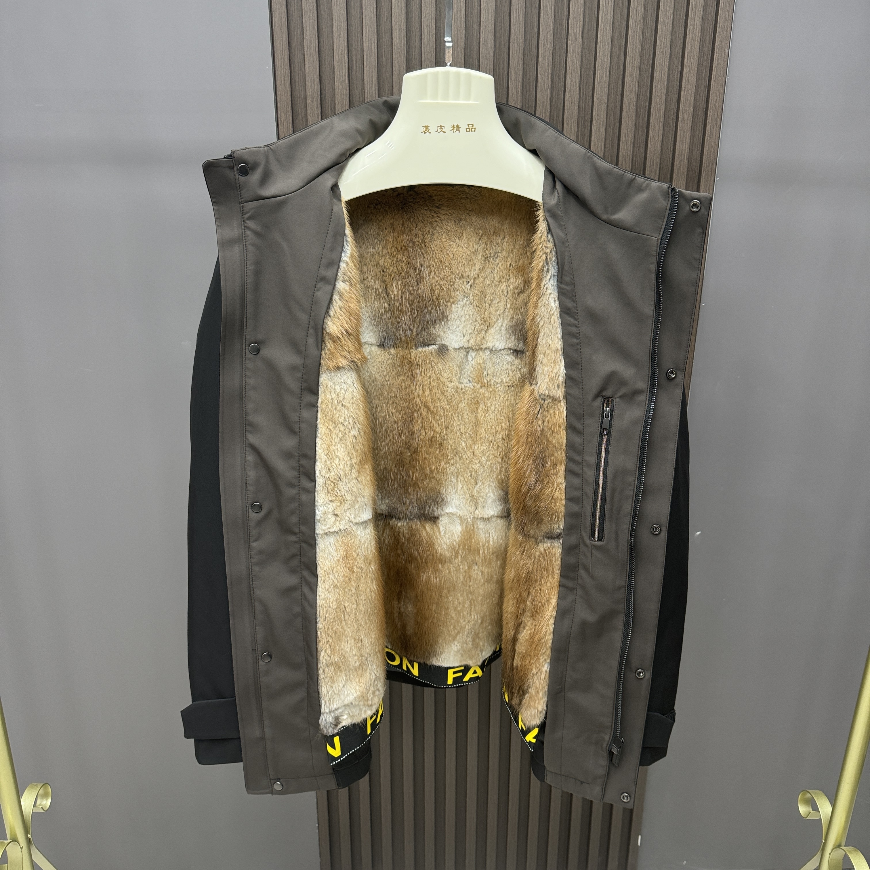 派克服男款冬季水貂内胆可拆卸商务休闲外套加厚水貂内胆皮毛一体