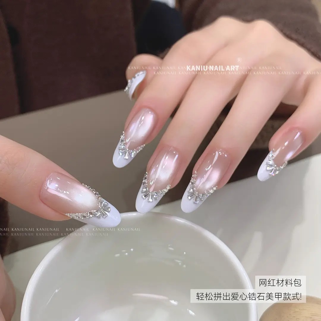 美甲爱心蝴蝶钻材料包拼钻爆闪