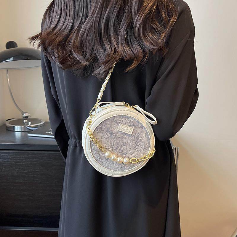 生日礼物女生小众包包女士新款2024潮夏季高级感小圆包百搭斜挎包