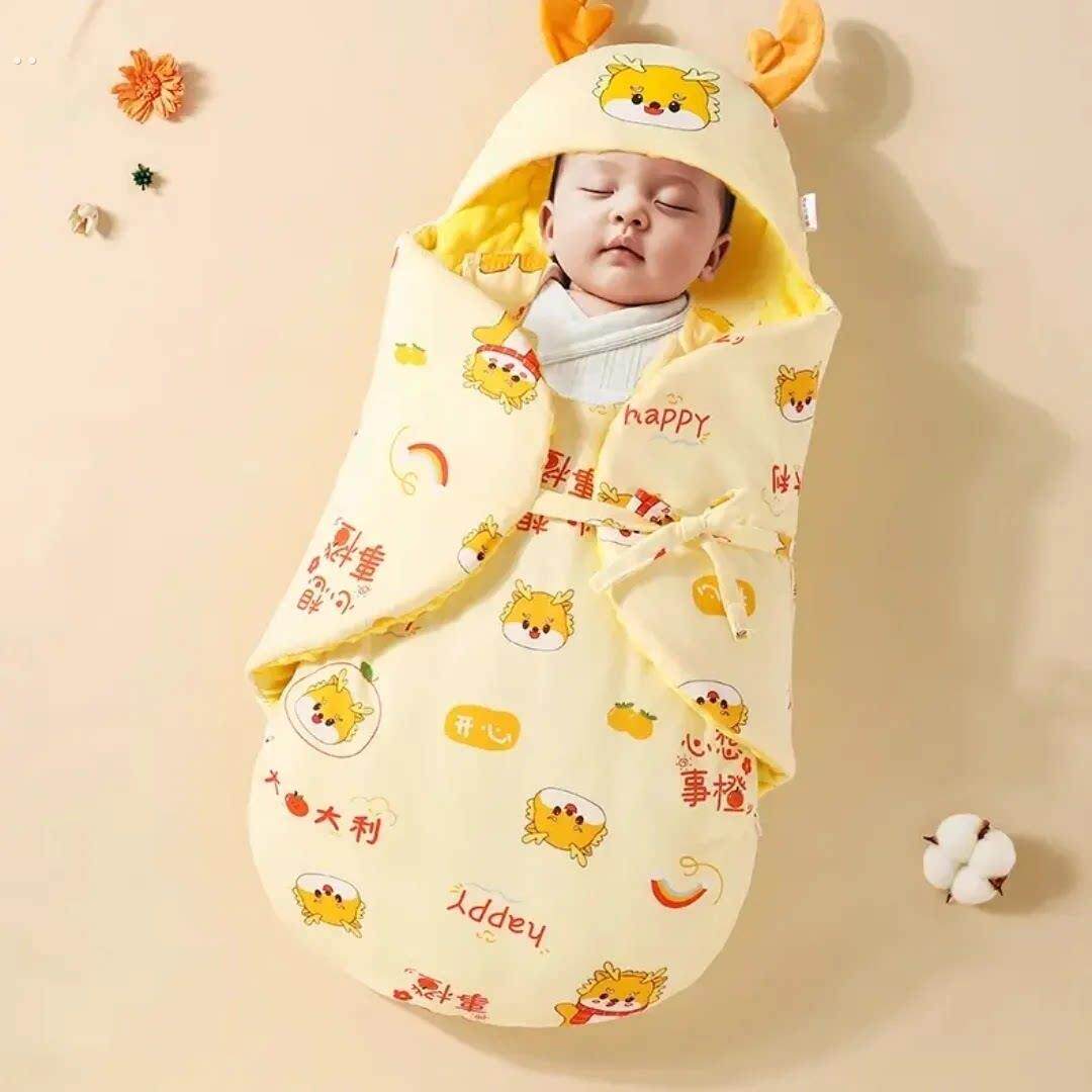 婴儿秋冬加厚睡袋新生儿初生惊跳冬季宝宝用品外出襁褓被睡觉神器