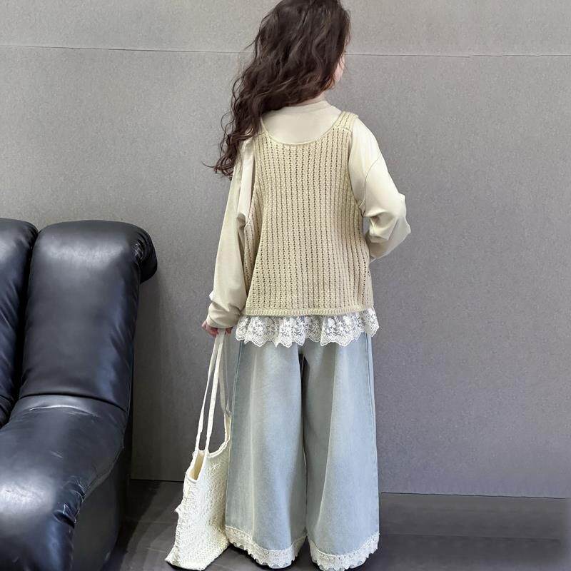 女童秋装卫衣套装2025新款秋季女孩春秋款三件套儿童衣服大童洋派