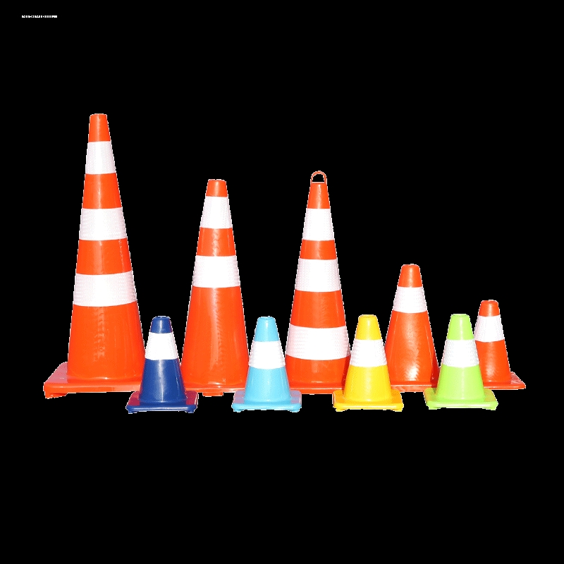 PVC路锥圆锥塑料反光雪糕桶临时路障45 70 90CM颜色定制