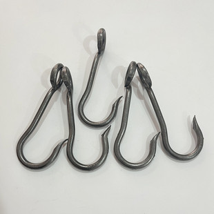挑水挑土扁担钩子锻打承重铁钩S吊钩园林工具拉钩货钩肉钩起重钩