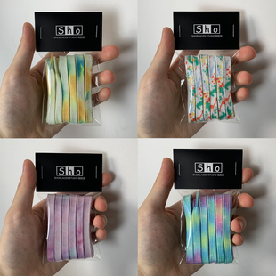 匡威适用1970s空军AF1双彩色扎染渐变鞋带shadow红黄绿紫粉白灰色