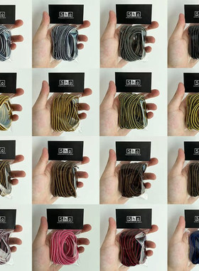 适配卡特CAT工装添柏岚靴子马丁靴皮鞋户外鞋粗圆形鞋带棕黑色