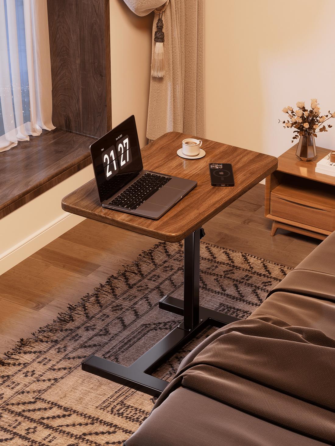 可移动升降床边桌电脑桌客厅边几沙发移动边桌折叠桌书桌家用卧室