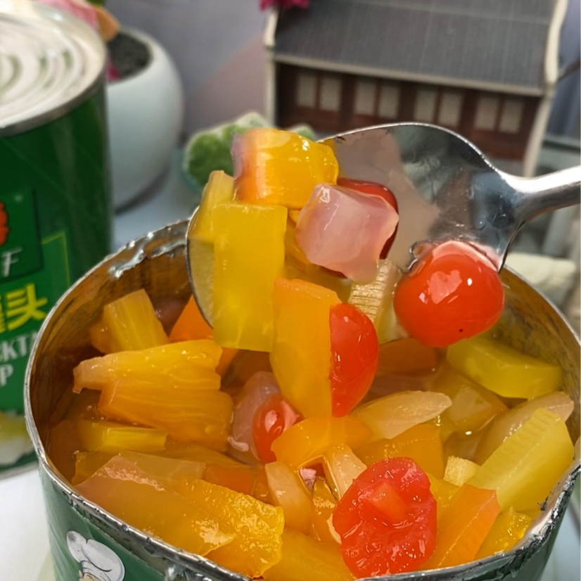 大師傅進口熱帶雜果罐頭烘焙披薩菠蘿椰果水果罐頭商用