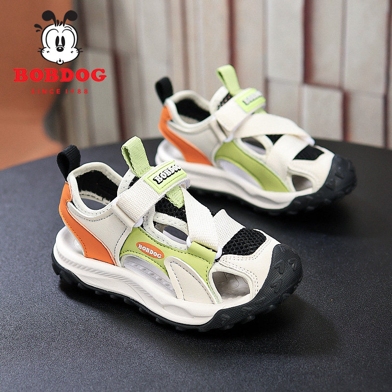 巴布豆男童包头凉鞋夏季2026新款小学生防滑防踢儿童户外沙滩鞋子